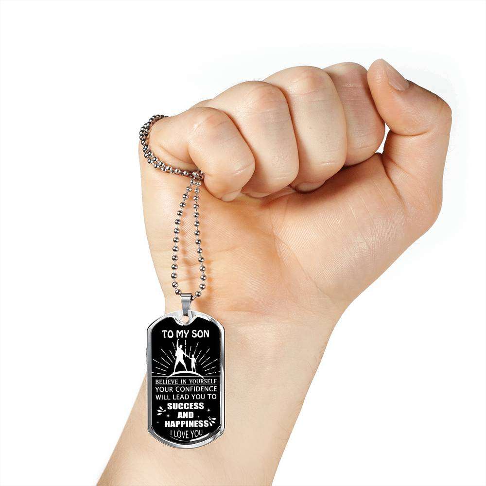 Son Dog Tag, Dog Tag For Son: Gift For Son Dog Tag Necklace-36 Gifts For Son Rakva