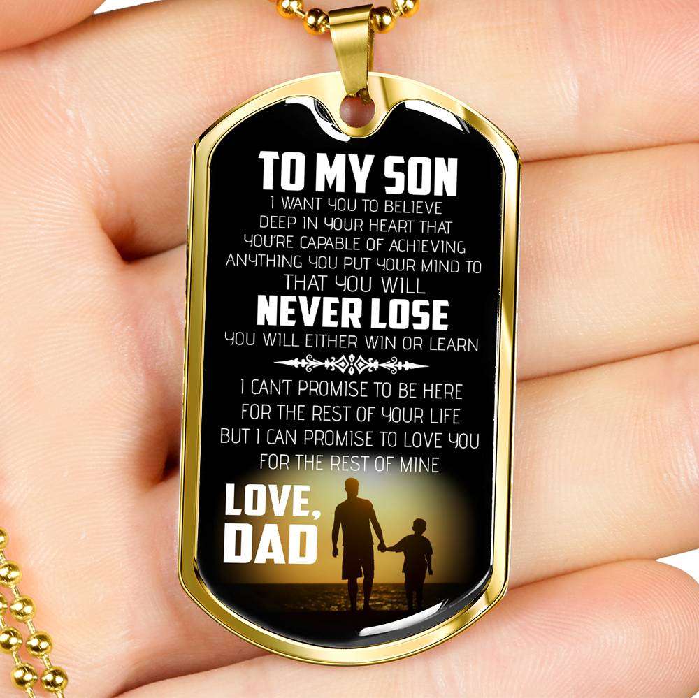 Son Dog Tag, Dog Tag For Son, Gift For Son, Son Necklace, Father And Son Dog Tag-101 Gifts For Son Rakva