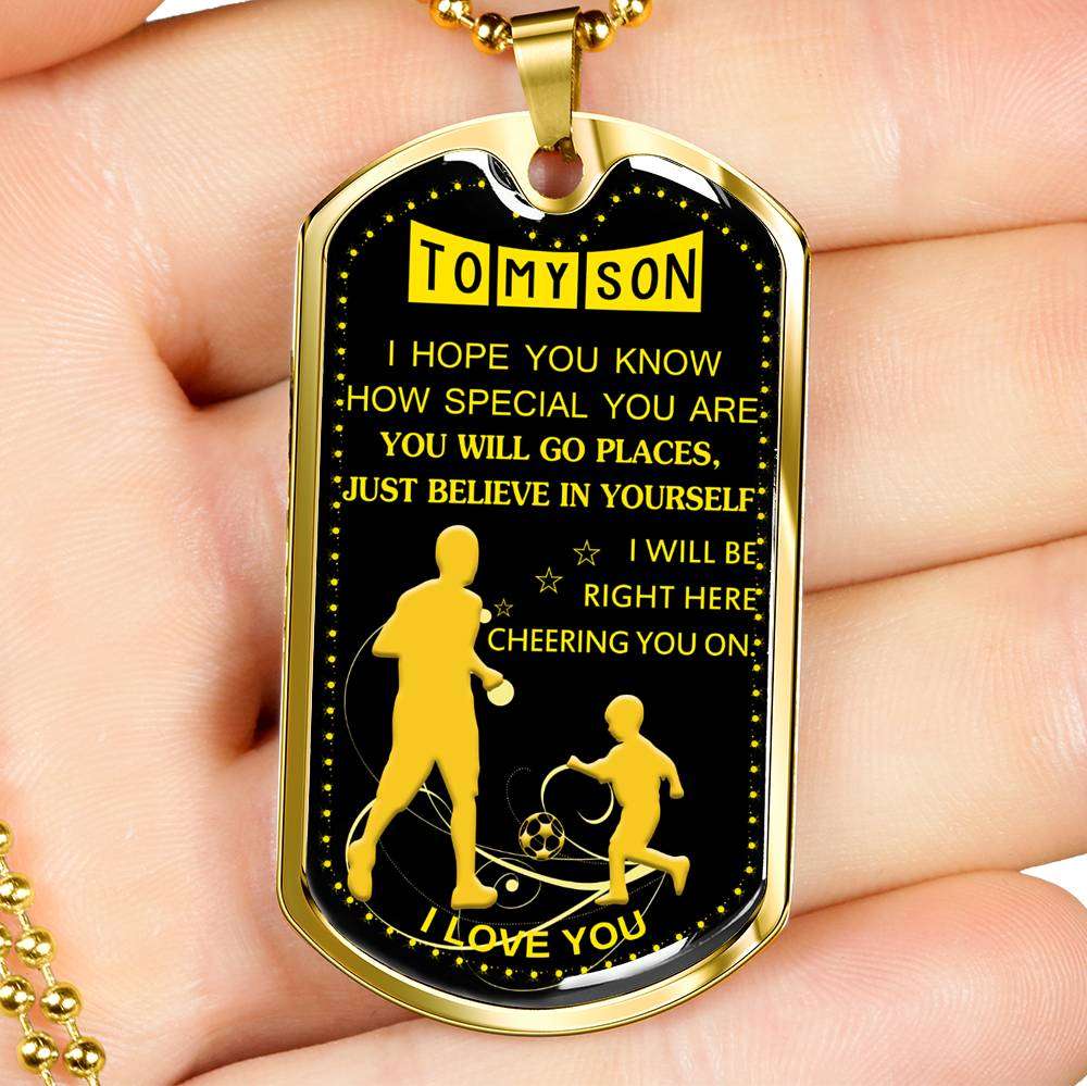 Son Dog Tag, Dog Tag For Son, Gift For Son, Son Necklace, Father And Son Dog Tag-103 Gifts For Son Rakva