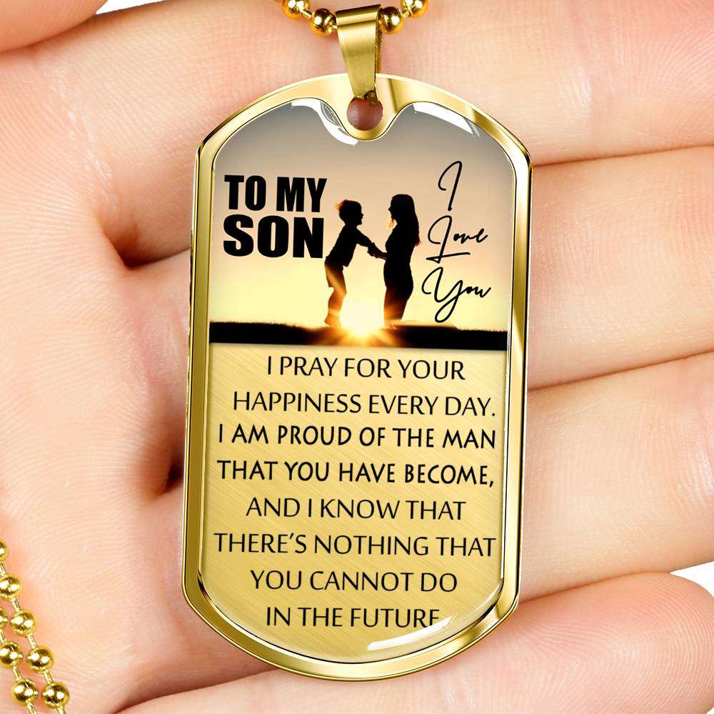 Son Dog Tag, Dog Tag For Son, Gift For Son, Son Necklace, Father And Son Dog Tag-11 Gifts For Son Rakva