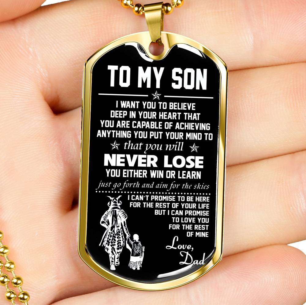 Son Dog Tag, Dog Tag For Son, Gift For Son, Son Necklace, Father And Son Dog Tag-116 Gifts For Son Rakva