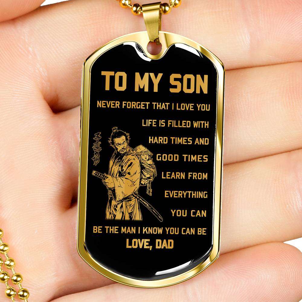Son Dog Tag, Dog Tag For Son, Gift For Son, Son Necklace, Father And Son Dog Tag-124 Gifts For Son Rakva