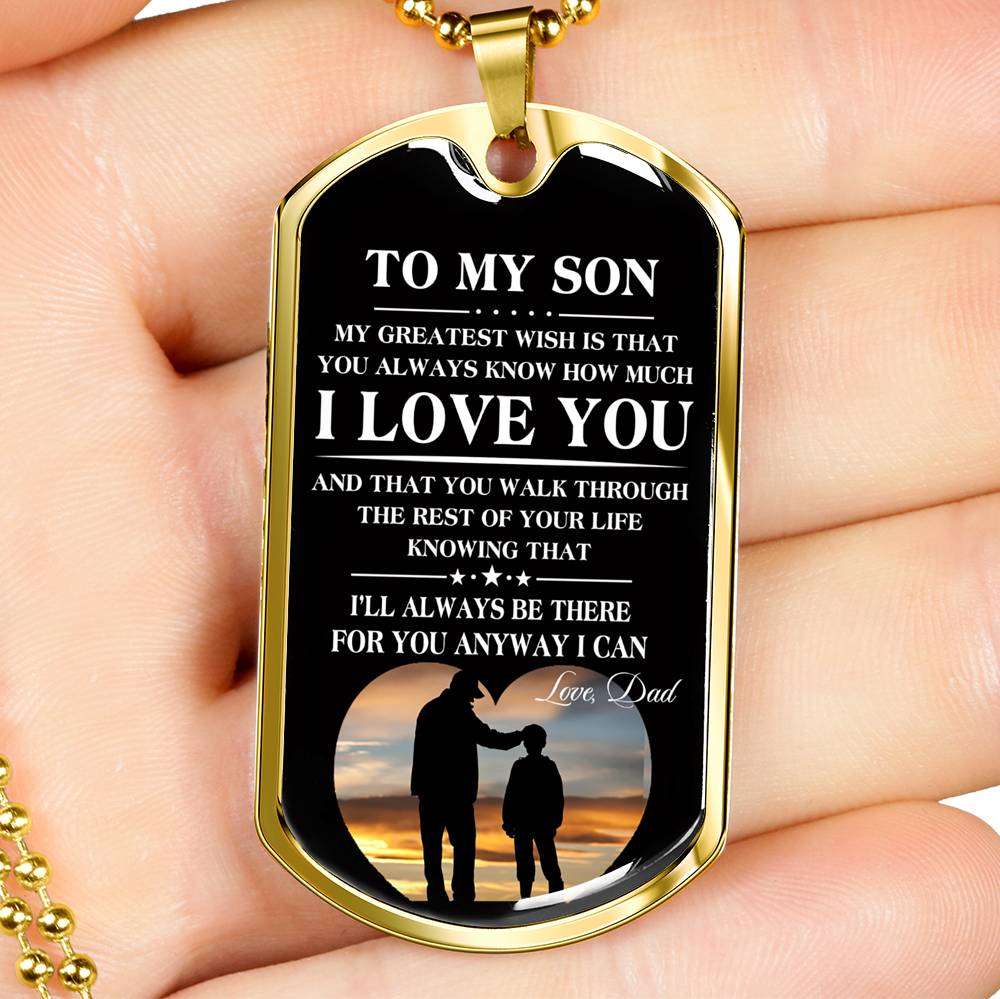 Son Dog Tag, Dog Tag For Son, Gift For Son, Son Necklace, Father And Son Dog Tag-136 Gifts For Son Rakva