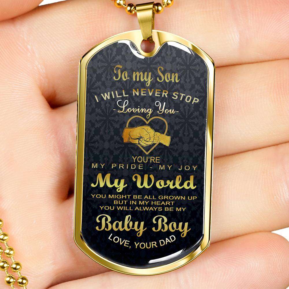 Son Dog Tag, Dog Tag For Son, Gift For Son, Son Necklace, Father And Son Dog Tag-138 Gifts For Son Rakva