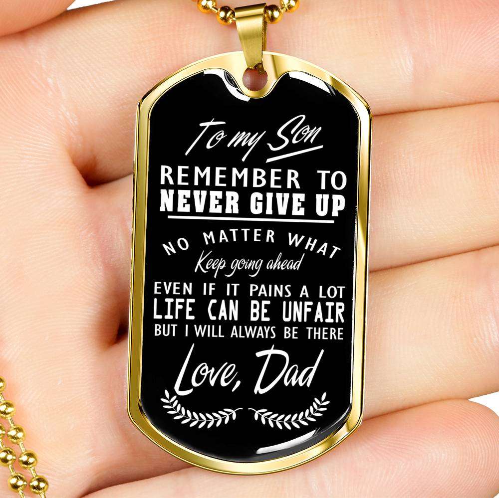 Son Dog Tag, Dog Tag For Son, Gift For Son, Son Necklace, Father And Son Dog Tag-142 Gifts For Son Rakva