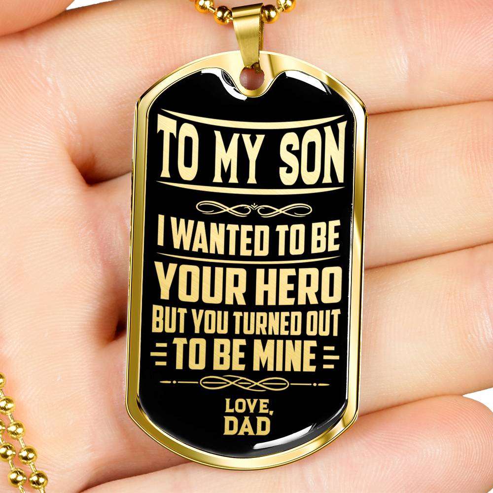 Son Dog Tag, Dog Tag For Son, Gift For Son, Son Necklace, Father And Son Dog Tag-152 Gifts For Son Rakva