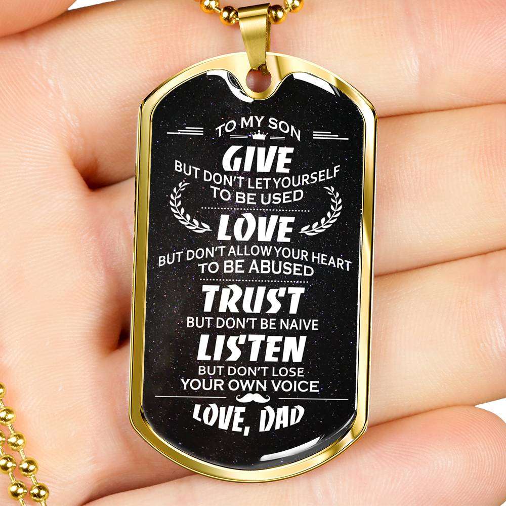 Son Dog Tag, Dog Tag For Son, Gift For Son, Son Necklace, Father And Son Dog Tag-154 Gifts For Son Rakva