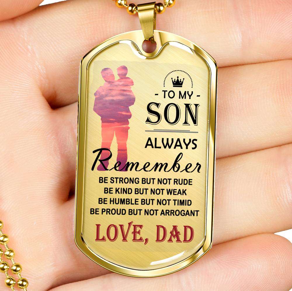 Son Dog Tag, Dog Tag For Son, Gift For Son, Son Necklace, Father And Son Dog Tag-162 Gifts For Son Rakva