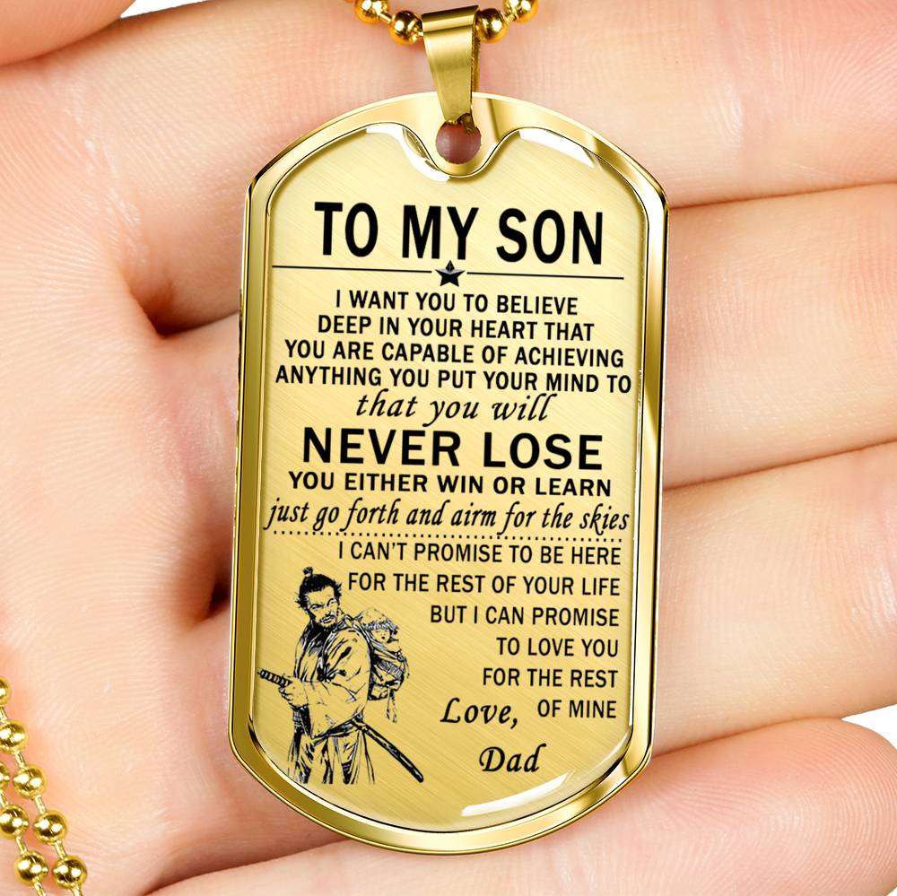 Son Dog Tag, Dog Tag For Son, Gift For Son, Son Necklace, Father And Son Dog Tag-164 Gifts For Son Rakva