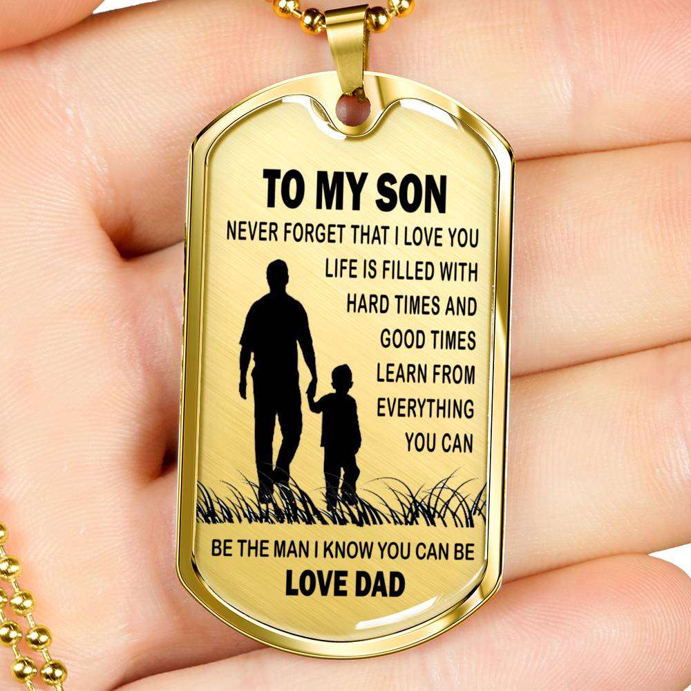 Son Dog Tag, Dog Tag For Son, Gift For Son, Son Necklace, Father And Son Dog Tag-165 Gifts For Son Rakva