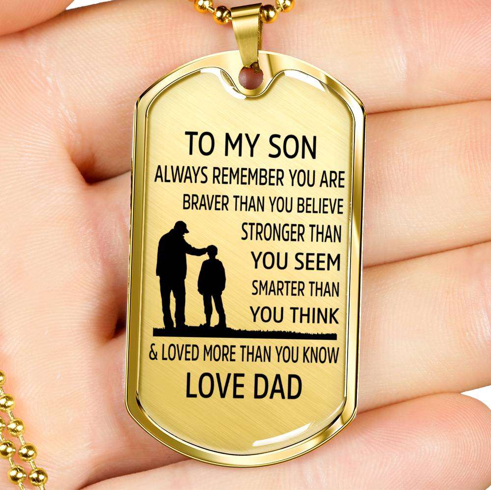 Son Dog Tag, Dog Tag For Son, Gift For Son, Son Necklace, Father And Son Dog Tag-168 Gifts For Son Rakva