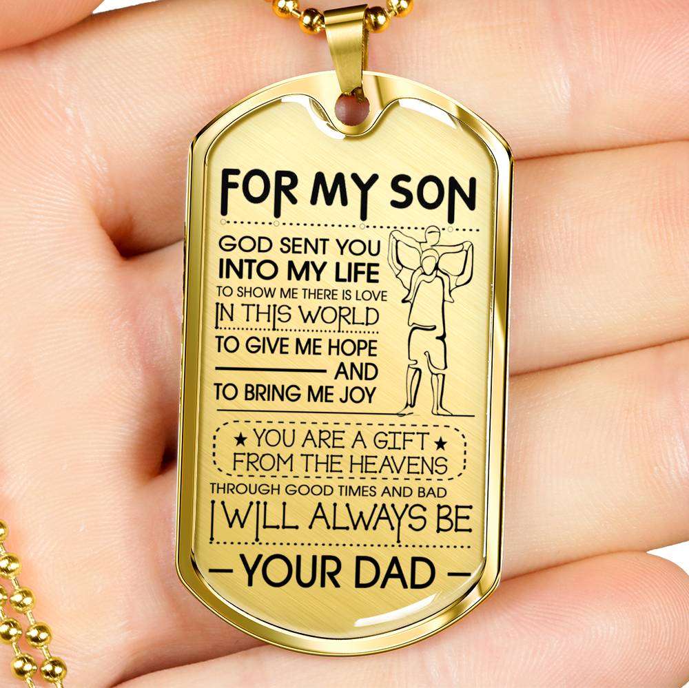 Son Dog Tag, Dog Tag For Son, Gift For Son, Son Necklace, Father And Son Dog Tag-17 Gifts For Son Rakva