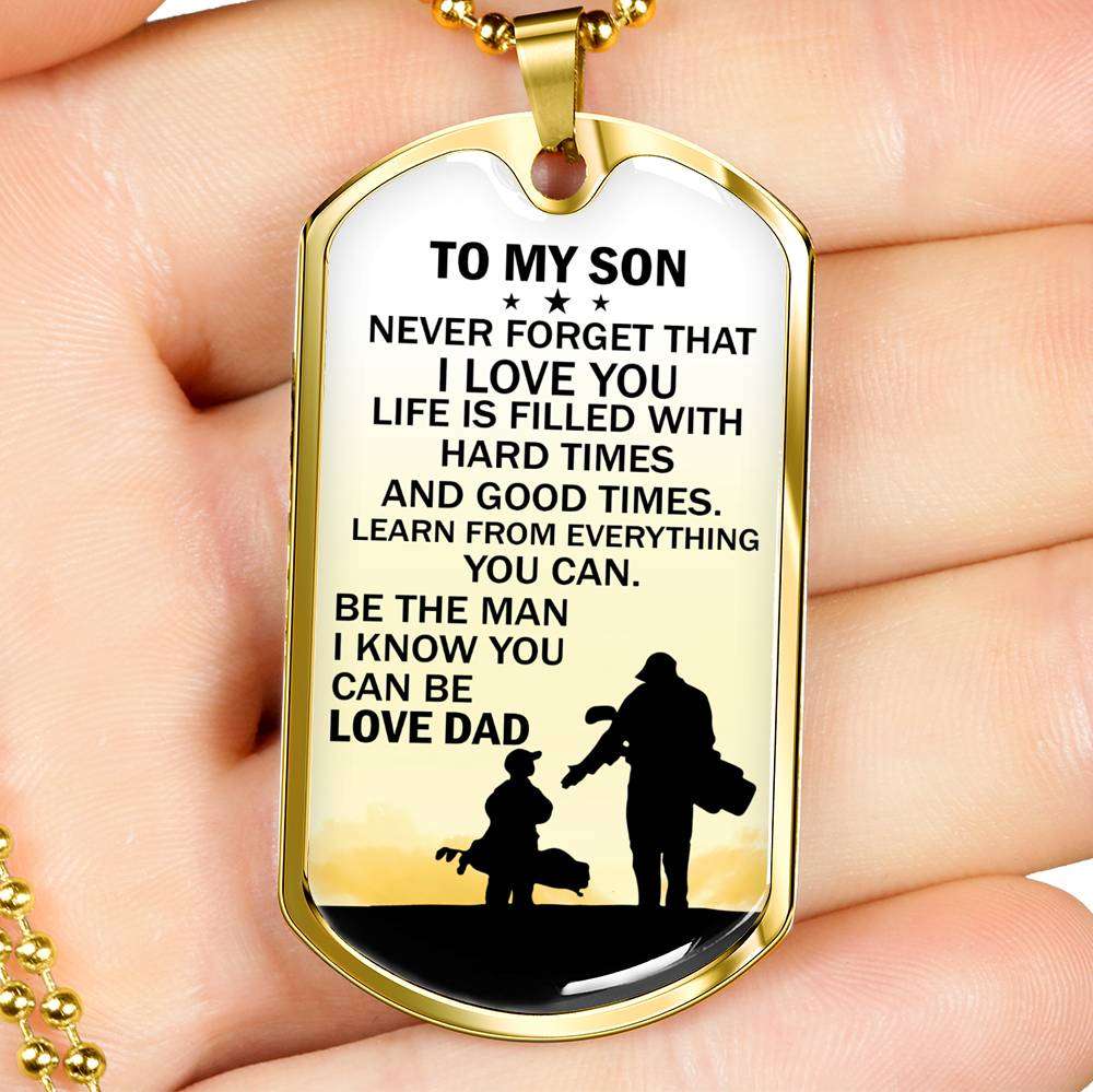 Son Dog Tag, Dog Tag For Son, Gift For Son, Son Necklace, Father And Son Dog Tag-173 Gifts For Son Rakva