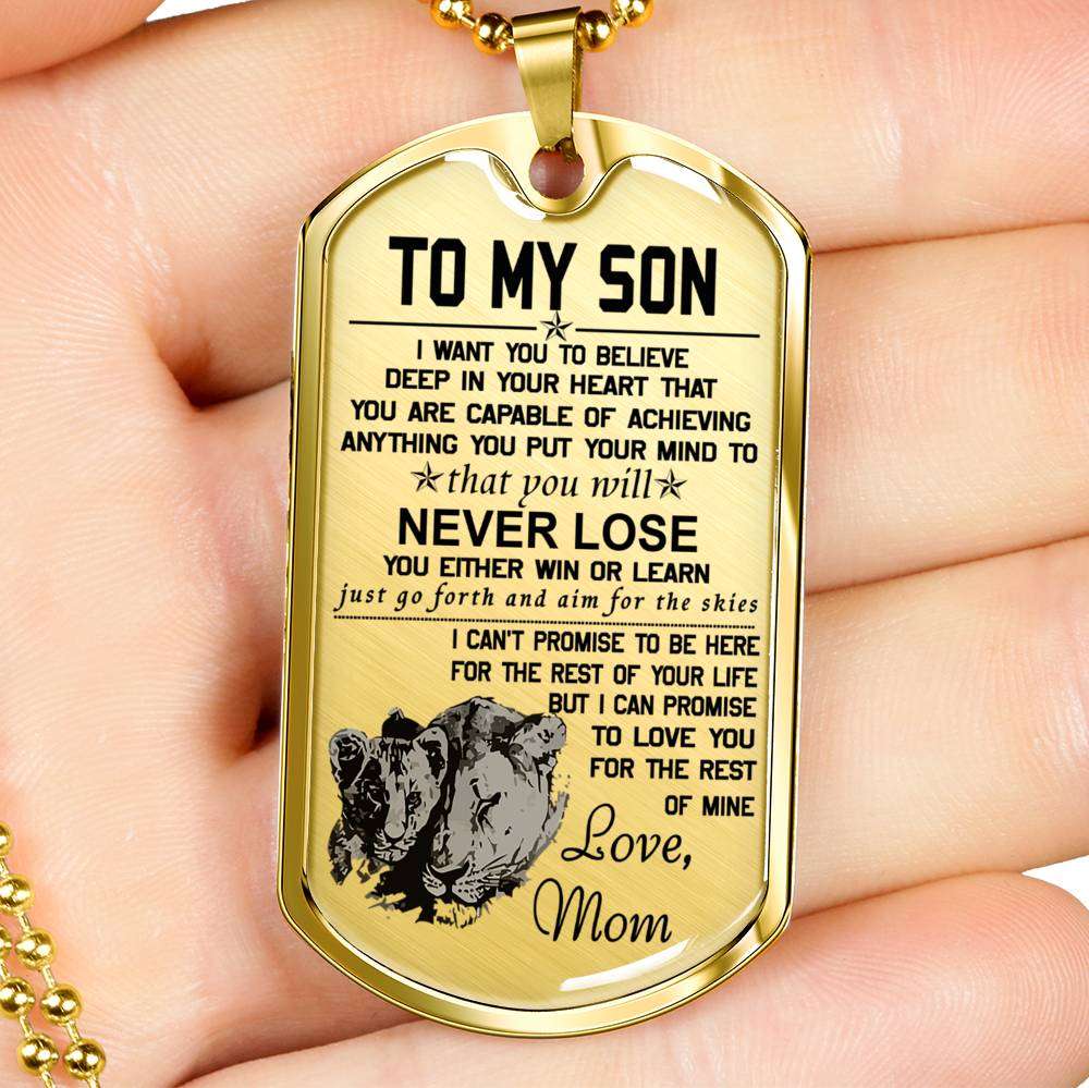 Son Dog Tag, Dog Tag For Son, Gift For Son, Son Necklace, Father And Son Dog Tag-180 Gifts For Son Rakva