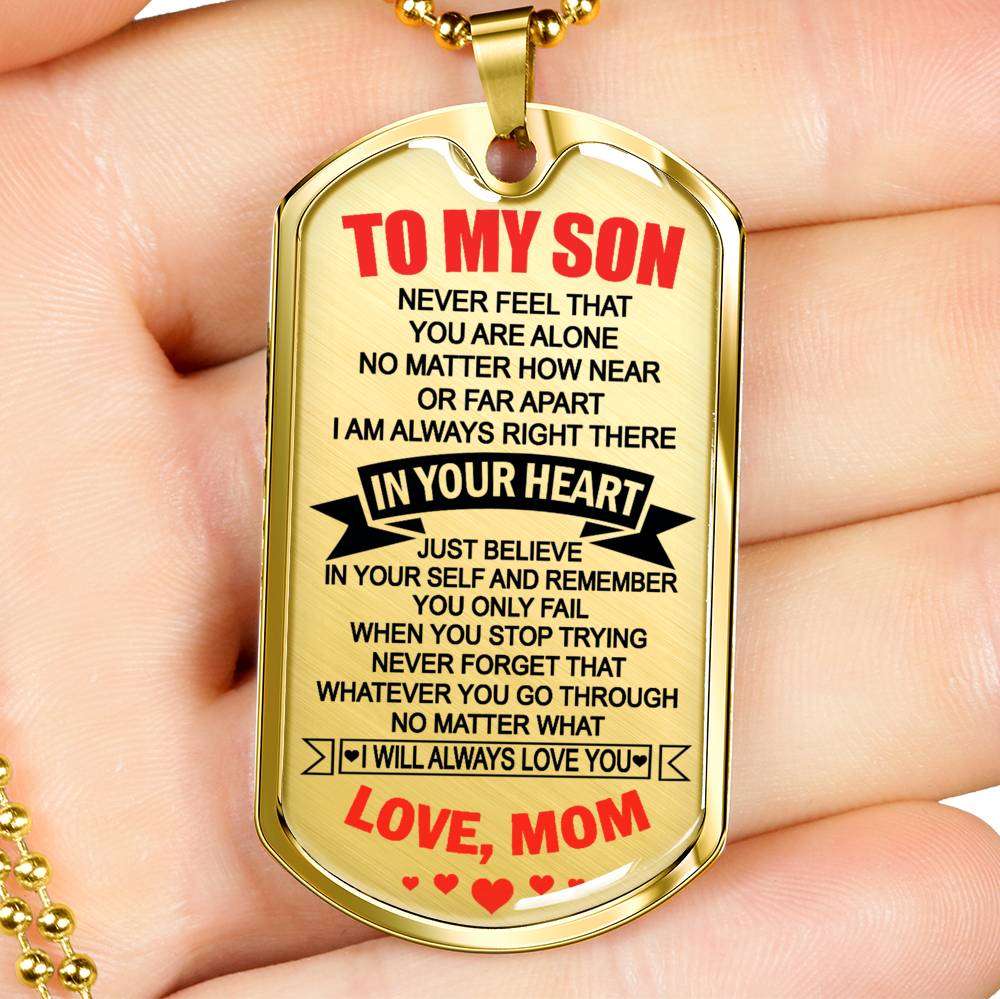 Son Dog Tag, Dog Tag For Son, Gift For Son, Son Necklace, Father And Son Dog Tag-186 Gifts For Son Rakva