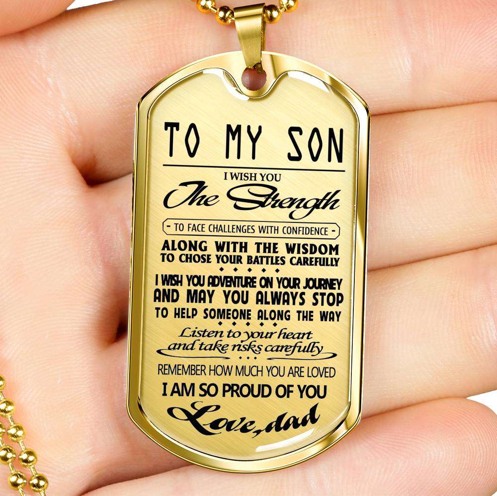 Son Dog Tag, Dog Tag For Son, Gift For Son, Son Necklace, Father And Son Dog Tag-188 Gifts For Son Rakva