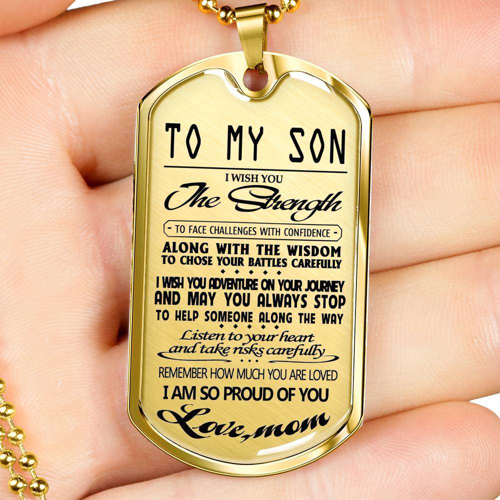 Son Dog Tag, Dog Tag For Son, Gift For Son, Son Necklace, Father And Son Dog Tag-189 Gifts For Son Rakva
