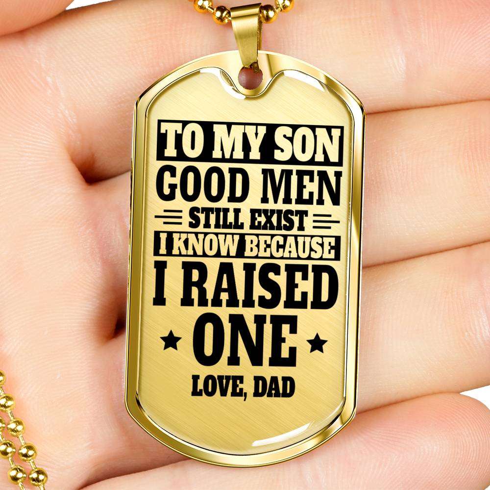 Son Dog Tag, Dog Tag For Son, Gift For Son, Son Necklace, Father And Son Dog Tag-194 Gifts For Son Rakva