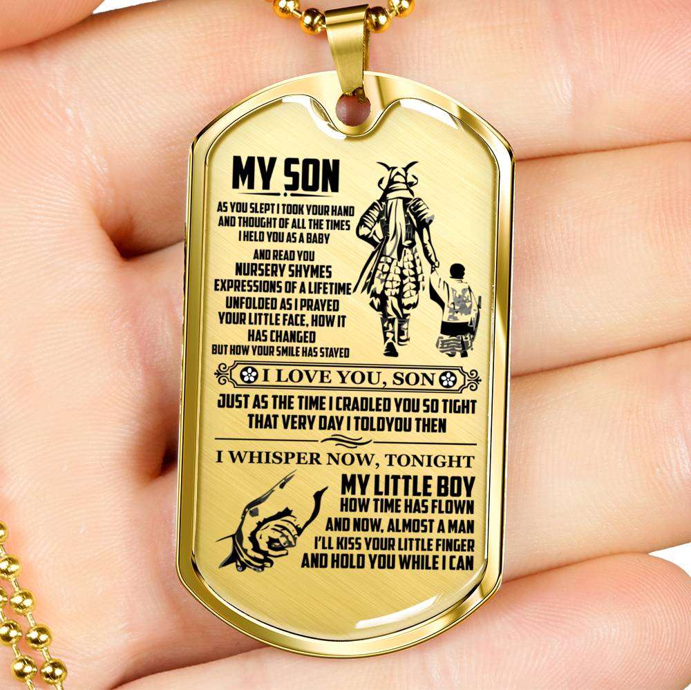 Son Dog Tag, Dog Tag For Son, Gift For Son, Son Necklace, Father And Son Dog Tag-2 Gifts For Son Rakva