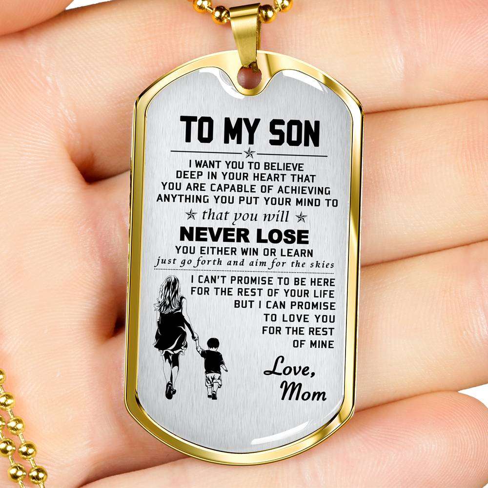 Son Dog Tag, Dog Tag For Son, Gift For Son, Son Necklace, Father And Son Dog Tag-22 Gifts For Son Rakva