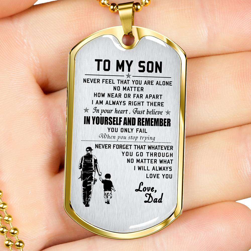 Son Dog Tag, Dog Tag For Son, Gift For Son, Son Necklace, Father And Son Dog Tag-23 Gifts For Son Rakva
