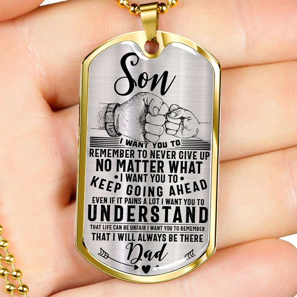 Son Dog Tag, Dog Tag For Son, Gift For Son, Son Necklace, Father And Son Dog Tag-30 Gifts For Son Rakva
