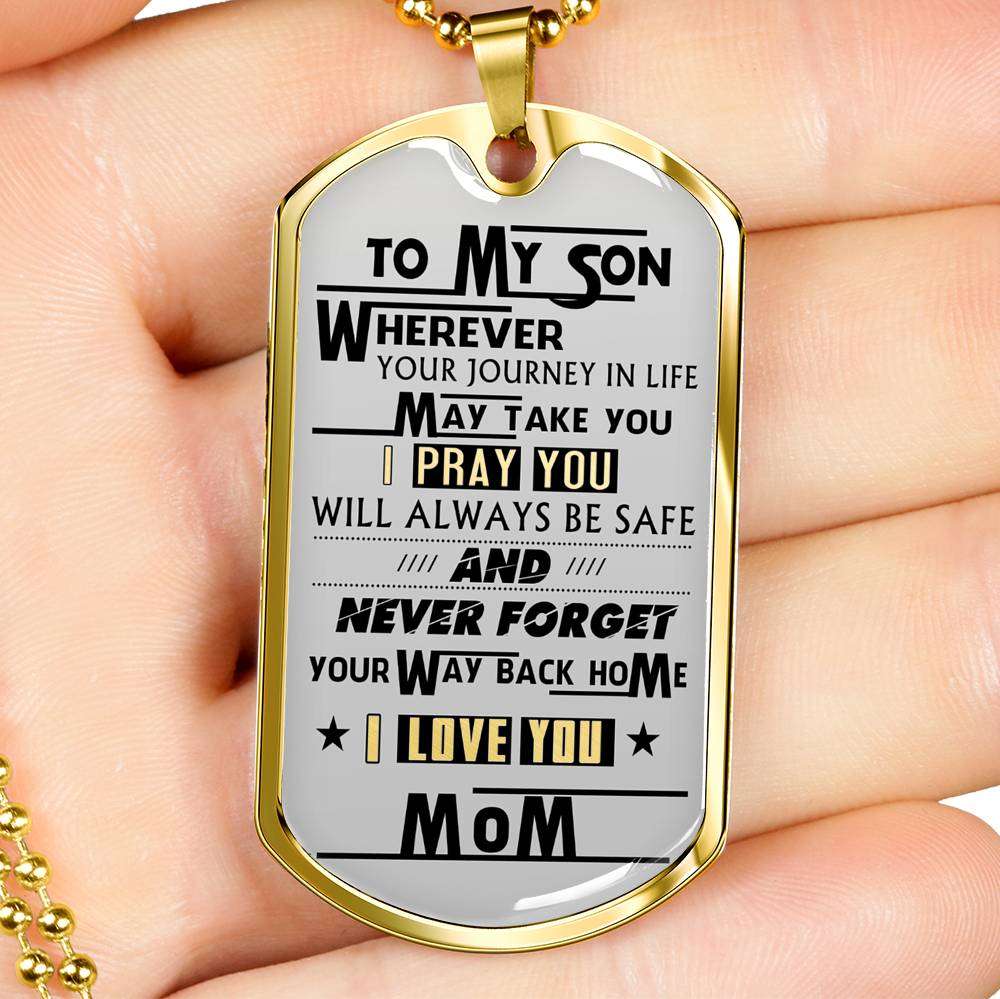 Son Dog Tag, Dog Tag For Son, Gift For Son, Son Necklace, Father And Son Dog Tag-38 Gifts For Son Rakva