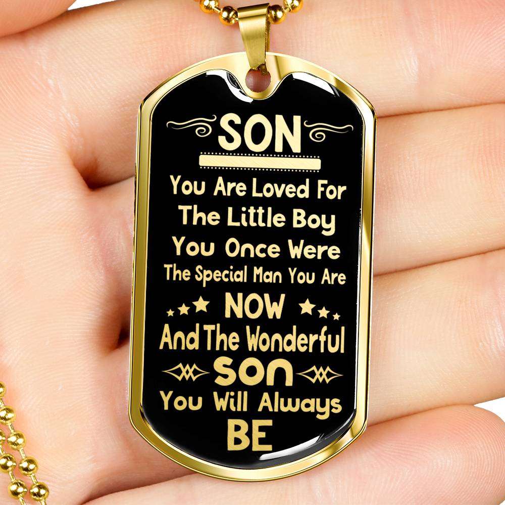Son Dog Tag, Dog Tag For Son, Gift For Son, Son Necklace, Father And Son Dog Tag-41 Gifts For Son Rakva