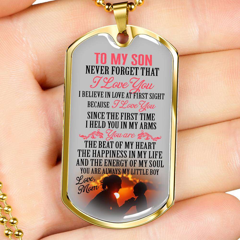 Son Dog Tag, Dog Tag For Son, Gift For Son, Son Necklace, Father And Son Dog Tag-46 Gifts For Son Rakva