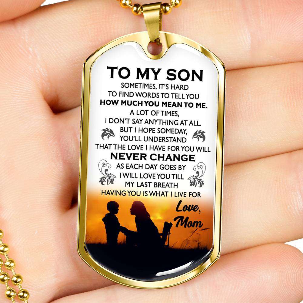 Son Dog Tag, Dog Tag For Son, Gift For Son, Son Necklace, Father And Son Dog Tag-51 Gifts For Son Rakva