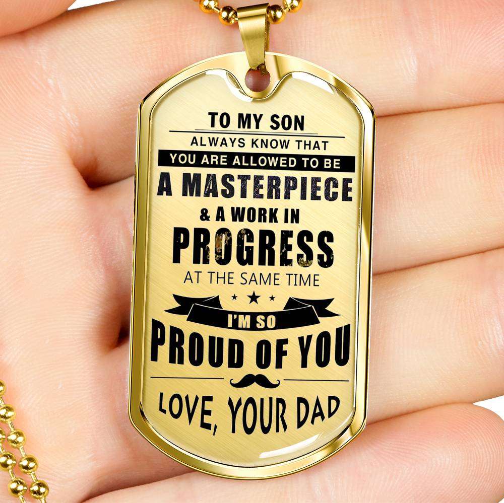 Son Dog Tag, Dog Tag For Son, Gift For Son, Son Necklace, Father And Son Dog Tag-56 Gifts For Son Rakva
