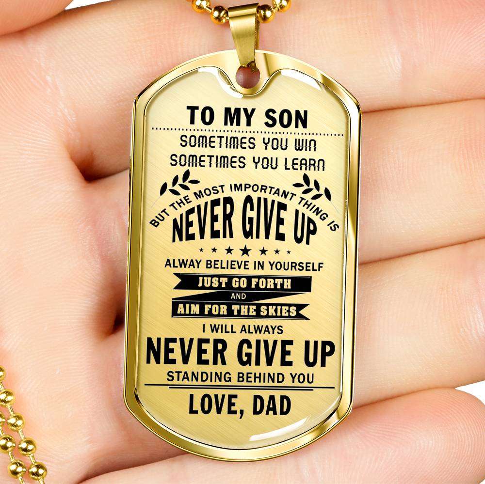 Son Dog Tag, Dog Tag For Son, Gift For Son, Son Necklace, Father And Son Dog Tag-59 Gifts For Son Rakva