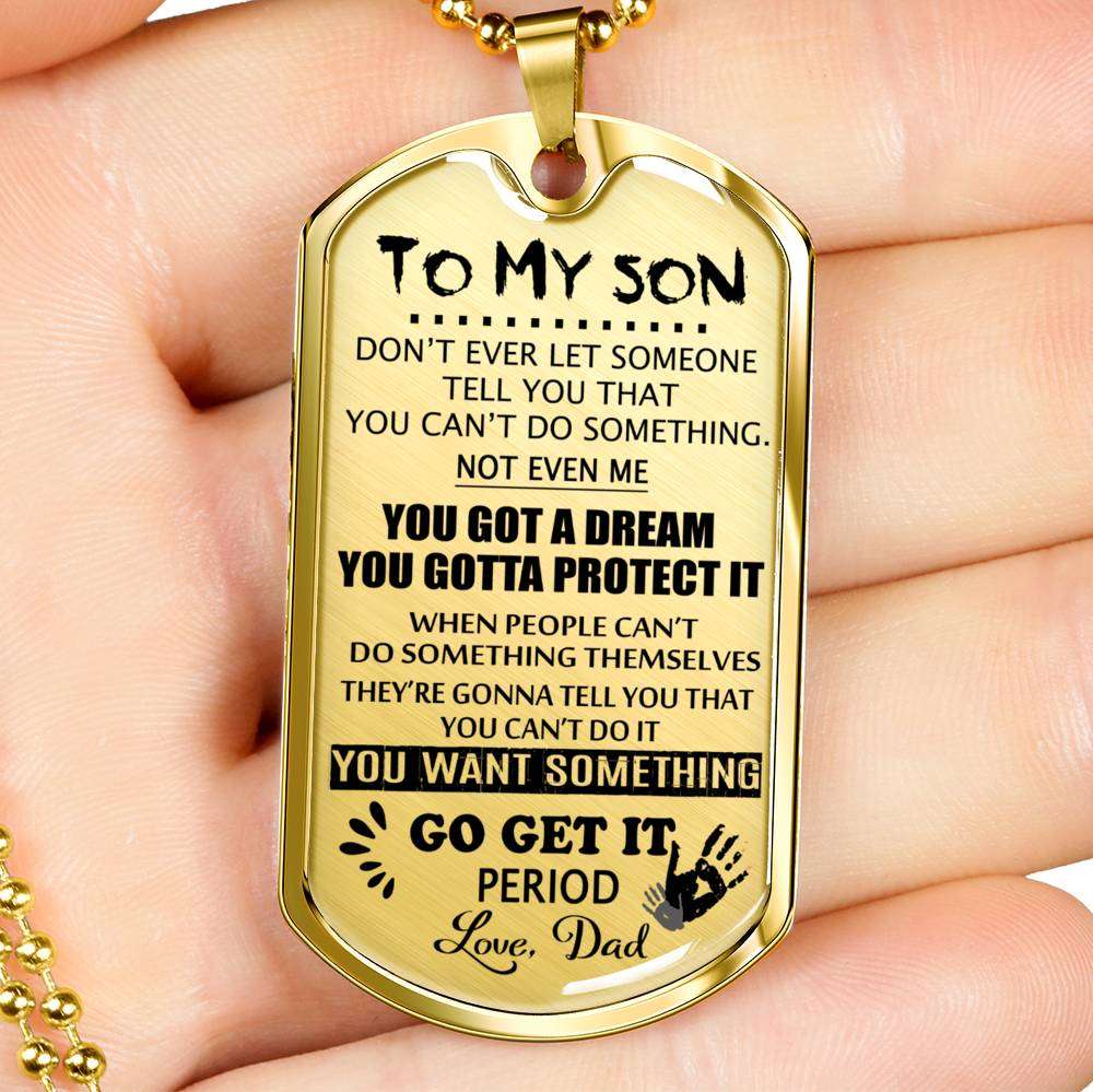 Son Dog Tag, Dog Tag For Son, Gift For Son, Son Necklace, Father And Son Dog Tag-63 Gifts For Son Rakva