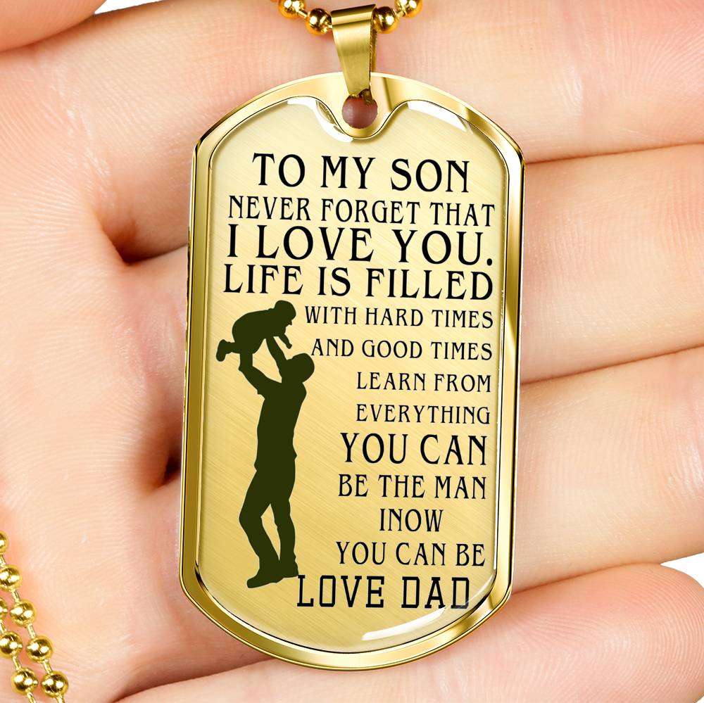 Son Dog Tag, Dog Tag For Son, Gift For Son, Son Necklace, Father And Son Dog Tag-66 Gifts For Son Rakva