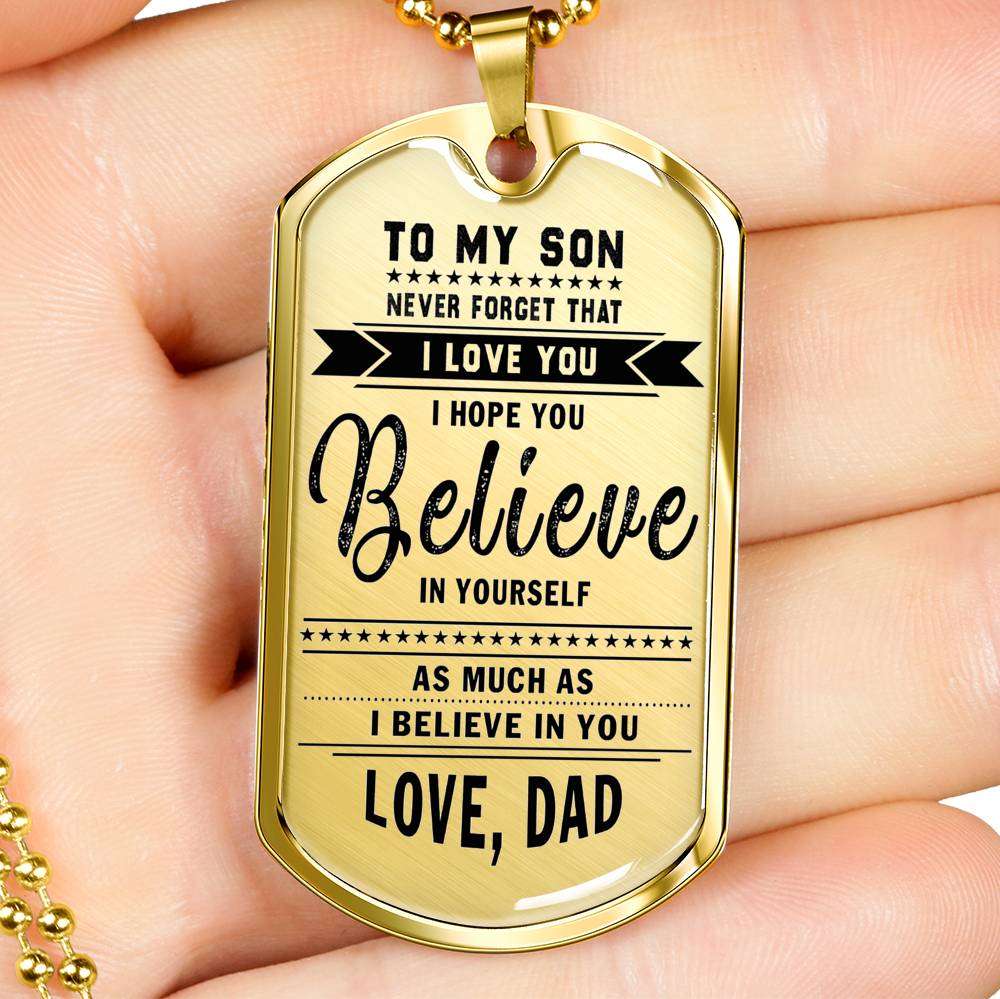 Son Dog Tag, Dog Tag For Son, Gift For Son, Son Necklace, Father And Son Dog Tag-68 Gifts For Son Rakva
