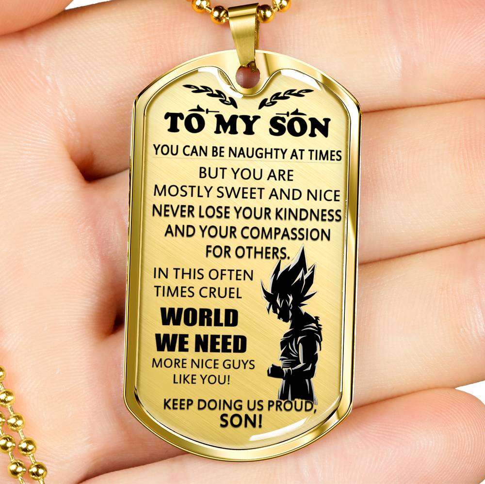 Son Dog Tag, Dog Tag For Son, Gift For Son, Son Necklace, Father And Son Dog Tag-69 Gifts For Son Rakva