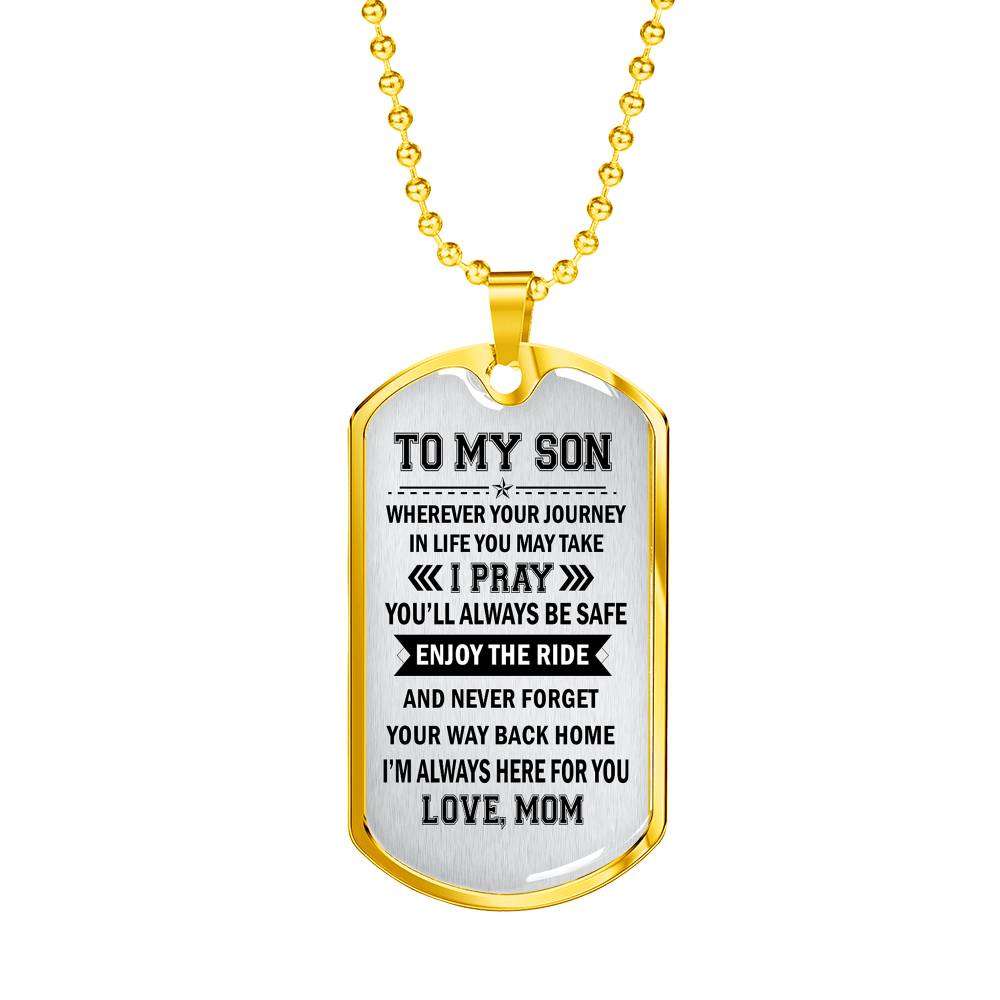 Son Dog Tag, Dog Tag For Son, Gift For Son, Son Necklace, Father And Son Dog Tag-7 Gifts For Son Rakva