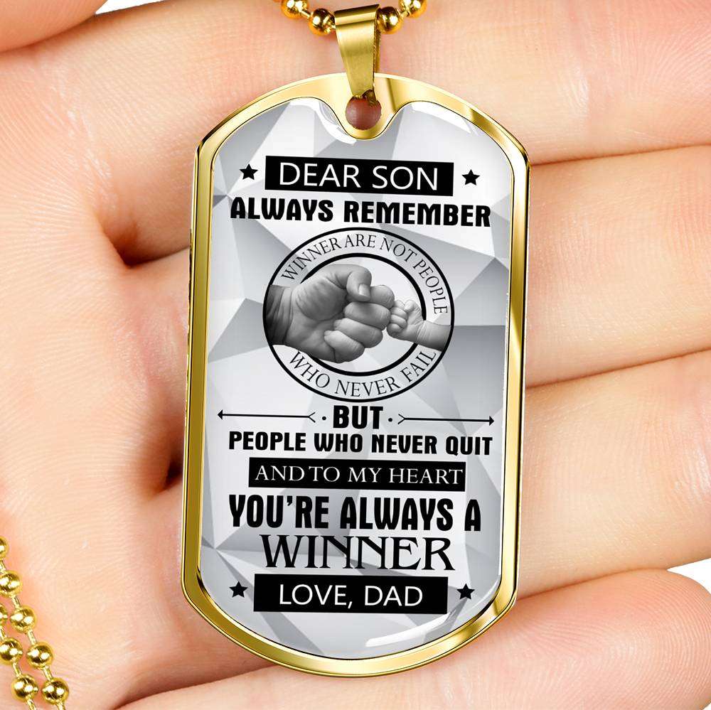 Son Dog Tag, Dog Tag For Son, Gift For Son, Son Necklace, Father And Son Dog Tag-73 Gifts For Son Rakva