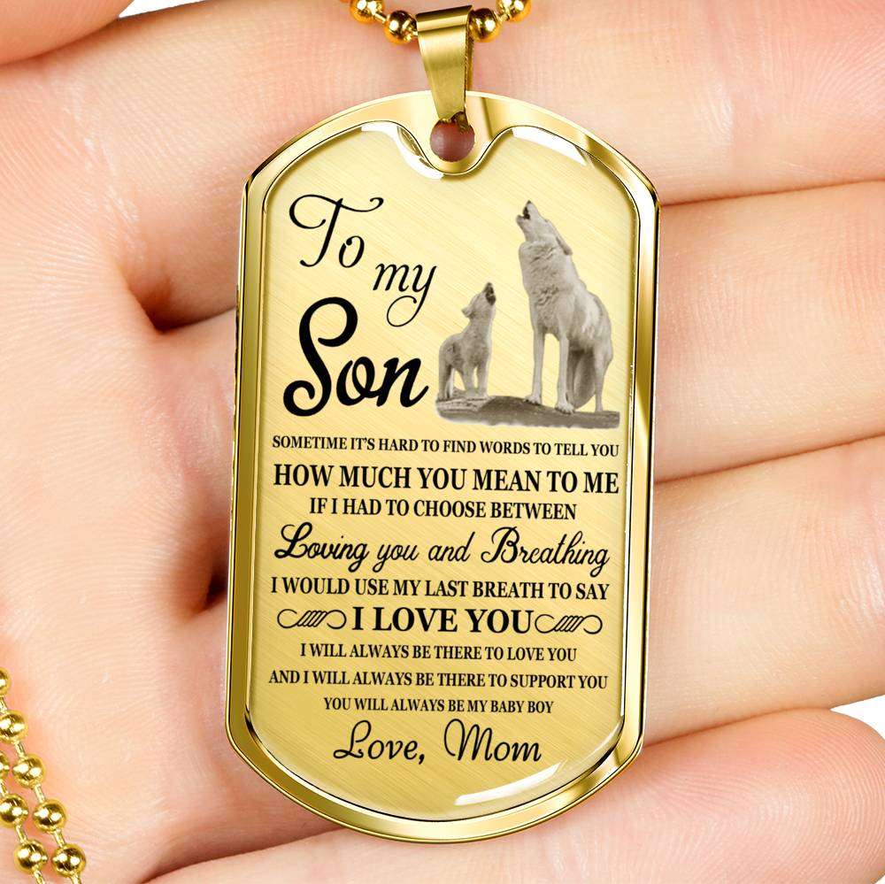 Son Dog Tag, Dog Tag For Son, Gift For Son, Son Necklace, Father And Son Dog Tag-75 Gifts For Son Rakva