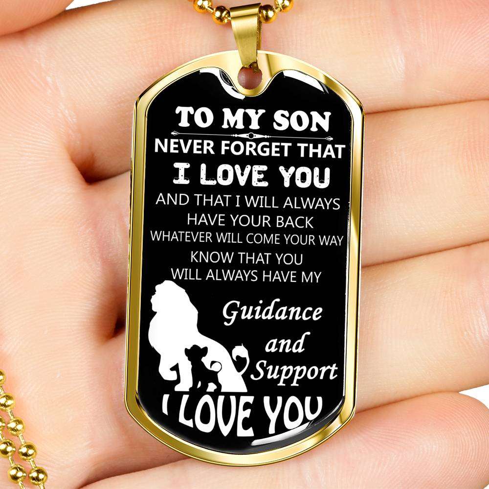 Son Dog Tag, Dog Tag For Son, Gift For Son, Son Necklace, Father And Son Dog Tag-83 Gifts For Son Rakva