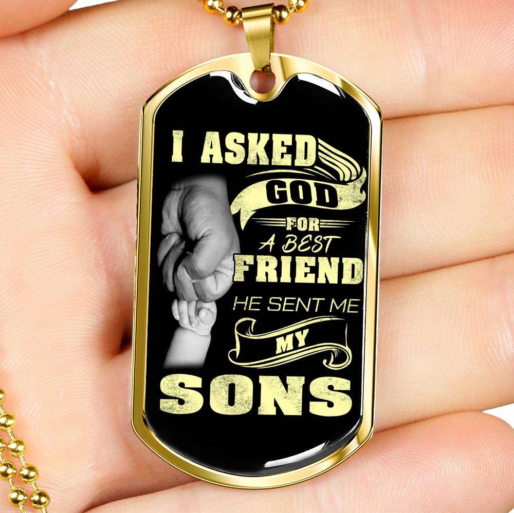 Son Dog Tag, Dog Tag For Son, Gift For Son, Son Necklace, Father And Son Dog Tag-89 Gifts For Son Rakva