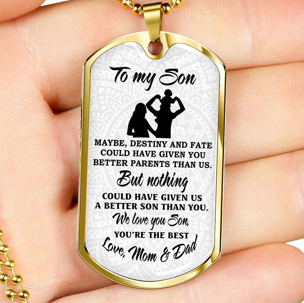 Son Dog Tag, Dog Tag For Son, Gift For Son, Son Necklace, Father And Son Dog Tag-9 Gifts For Son Rakva