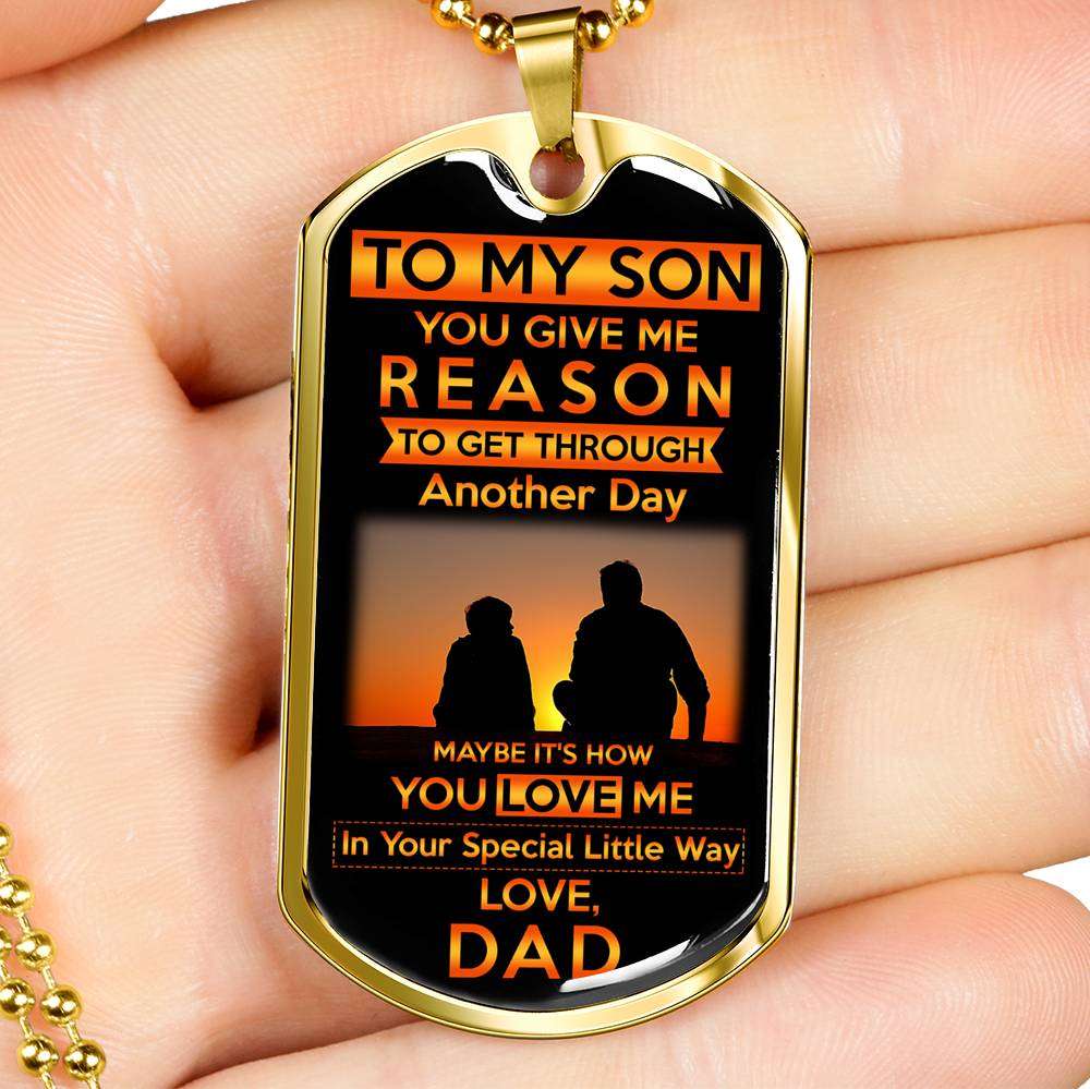 Son Dog Tag, Dog Tag For Son, Gift For Son, Son Necklace, Father And Son Dog Tag-97 Gifts For Son Rakva