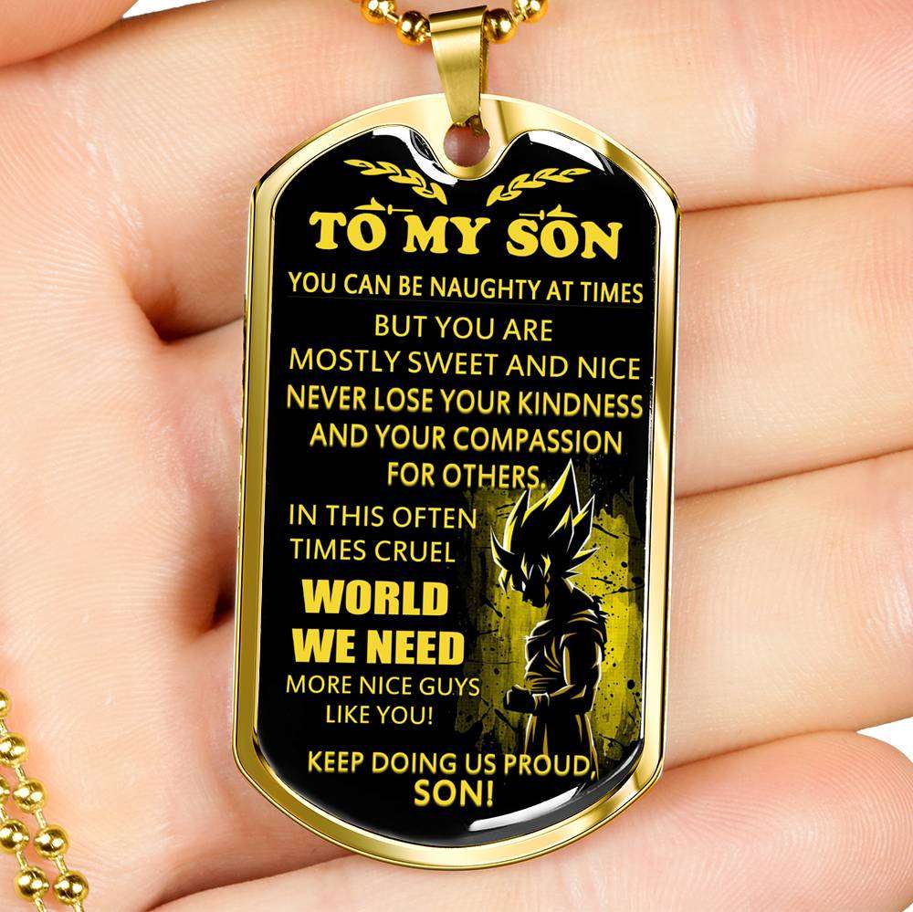 Son Dog Tag, Dog Tag For Son, Necklace Gift For Son, Father And Son Dog Tag-3 Gifts For Son Rakva