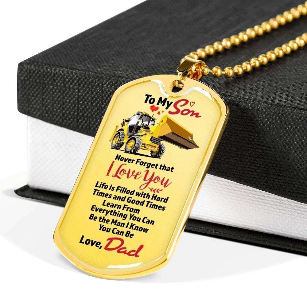Son Dog Tag, Learn From Everything You Can Dog Tag Military Chain Necklace Gift For Son Gifts For Son Rakva