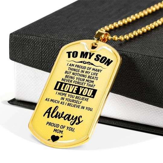 Son Dog Tag, Proud Of Many Things In Life Dog Tag Necklace Gift For Son Gifts For Son Rakva