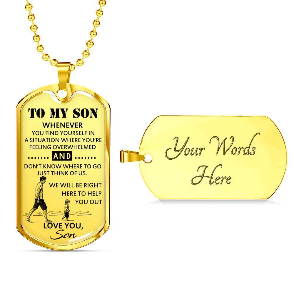 Son Dog Tag, To My Son Custom Picture Dog Tag: Best Gift For Son From Dad, Gift For Son Dog Tag-2 Gifts For Son Rakva