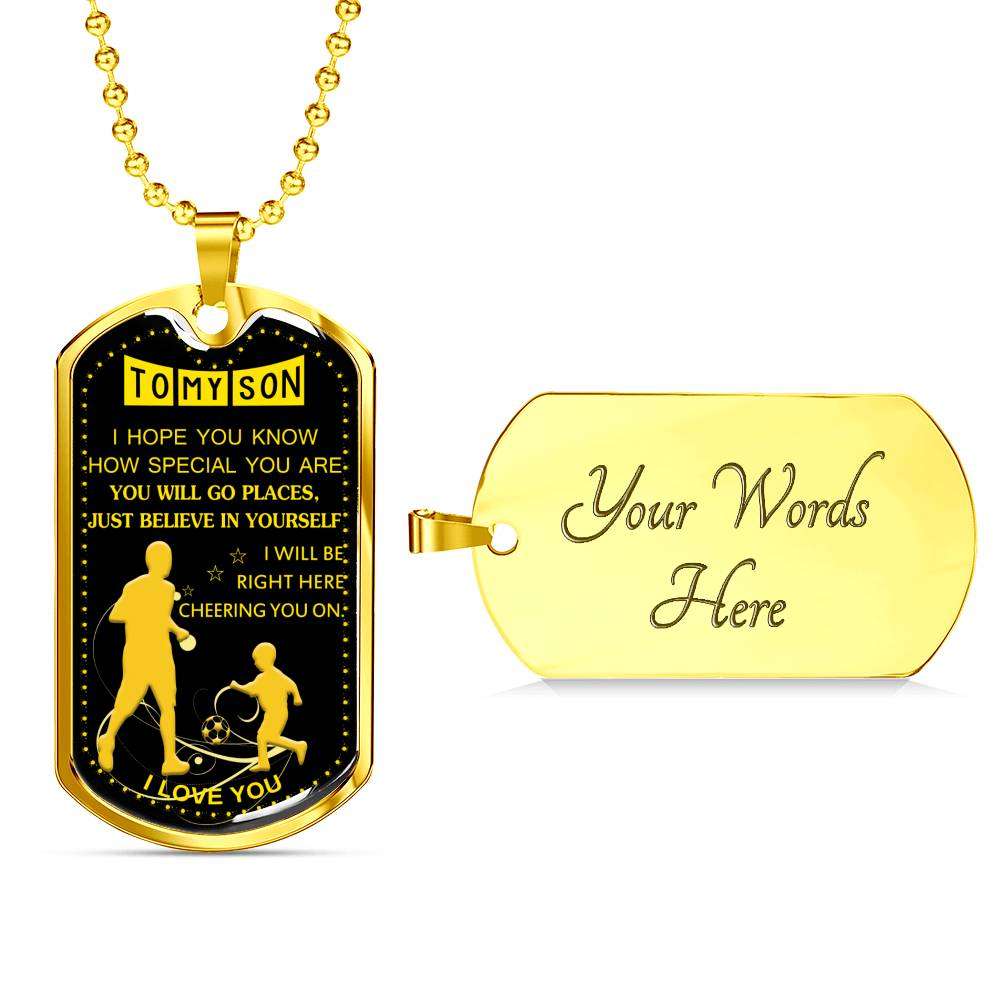Son Dog Tag, To My Son Custom Picture Dog Tag: Best Gift For Son From Dad, Gift For Son Dog Tag-3 Gifts For Son Rakva