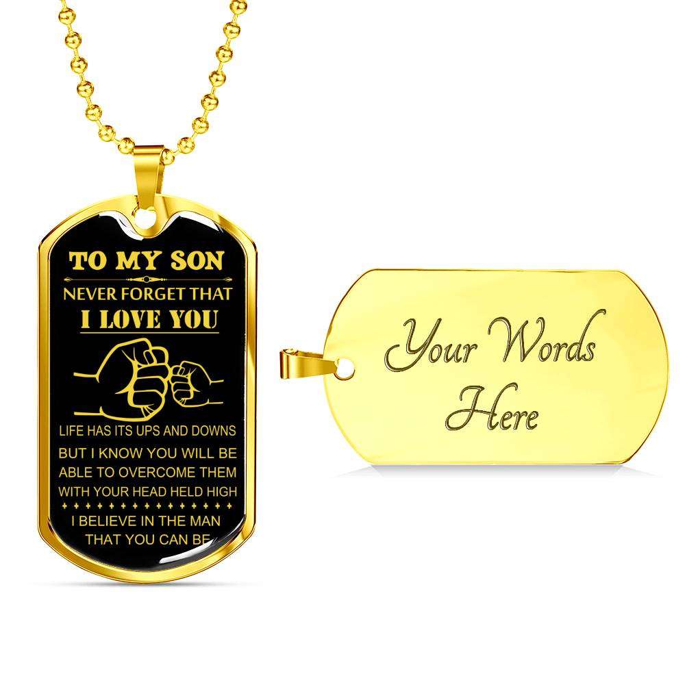 Son Dog Tag, To My Son Dog Tag: Father And Son Necklace, Best Gift For Son Dog Tag-2 Gifts For Son Rakva