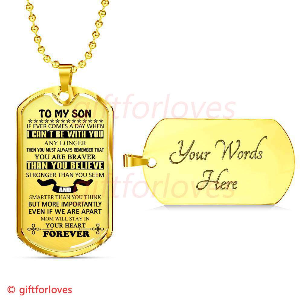 Son Dog Tag, To My Son Dog Tag: Mother And Son Dog Tag, Best Gift For Son Dog Tag-2 Gifts For Son Rakva